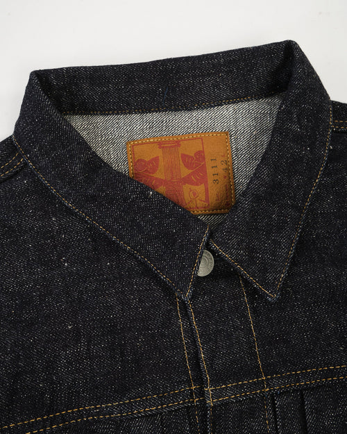 3111 15.5oz Type 1 Slub - Nep Denim Jacket - Meadow